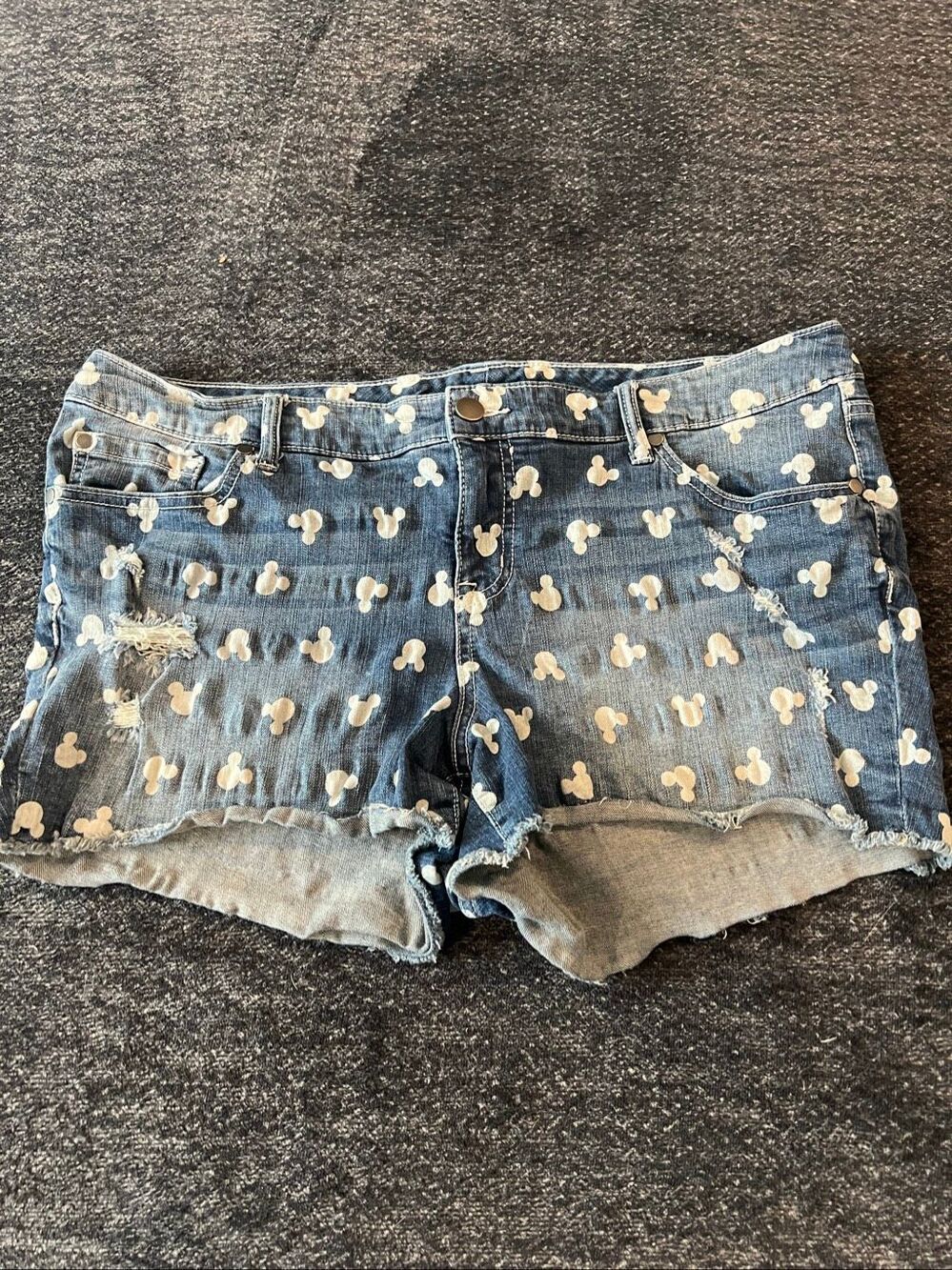 Disney Mickey Mouse Denim Shorts size 18